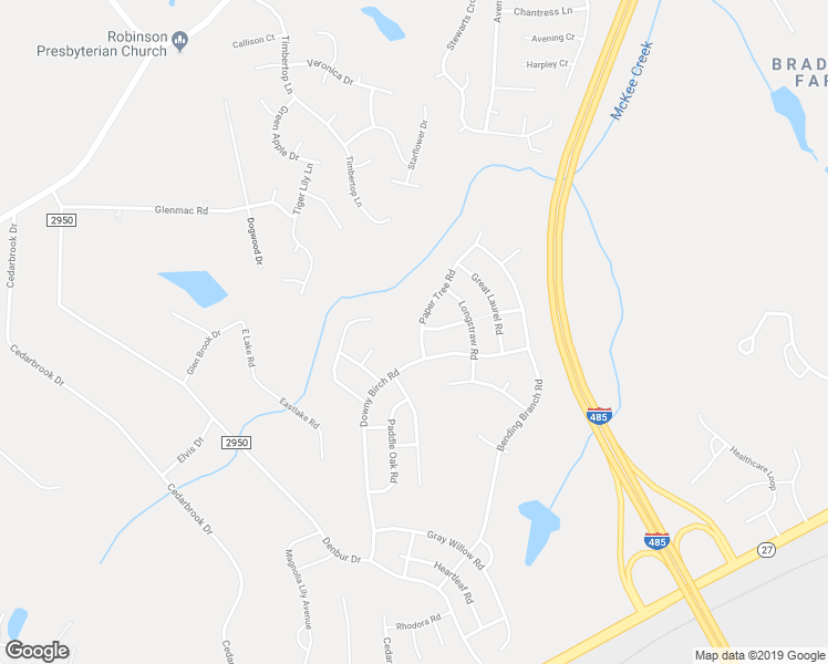 map of restaurants, bars, coffee shops, grocery stores, and more near 9623 Paper Tree Road in Charlotte