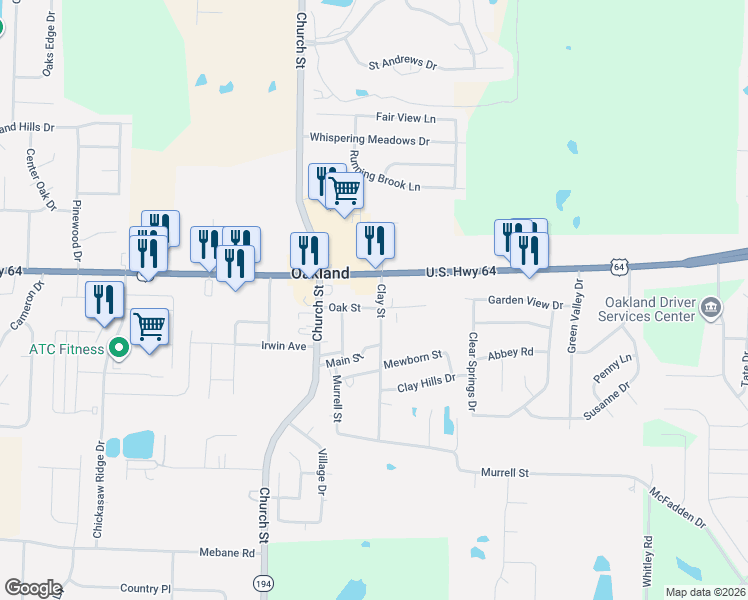 map of restaurants, bars, coffee shops, grocery stores, and more near 95 Clay Street in Oakland