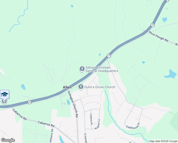 map of restaurants, bars, coffee shops, grocery stores, and more near 14617 North Carolina 27 in Charlotte