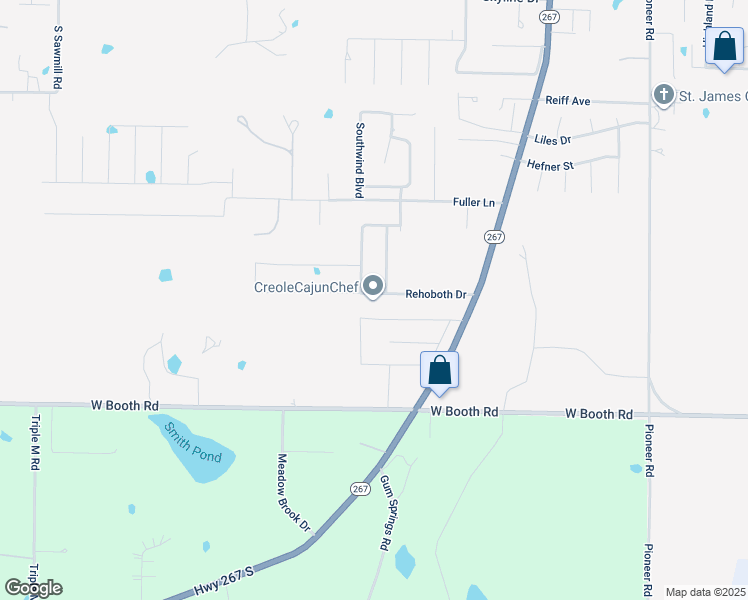 map of restaurants, bars, coffee shops, grocery stores, and more near 1606 Rehoboth Drive in Searcy