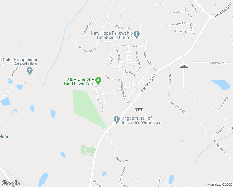 map of restaurants, bars, coffee shops, grocery stores, and more near 13619 Pinyon Pine Lane in Charlotte
