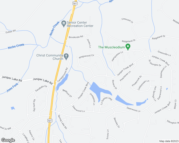 map of restaurants, bars, coffee shops, grocery stores, and more near 35 Kingswood Circle in Pinehurst