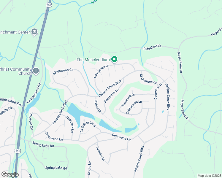 map of restaurants, bars, coffee shops, grocery stores, and more near 241 Juniper Creek Boulevard in Pinehurst