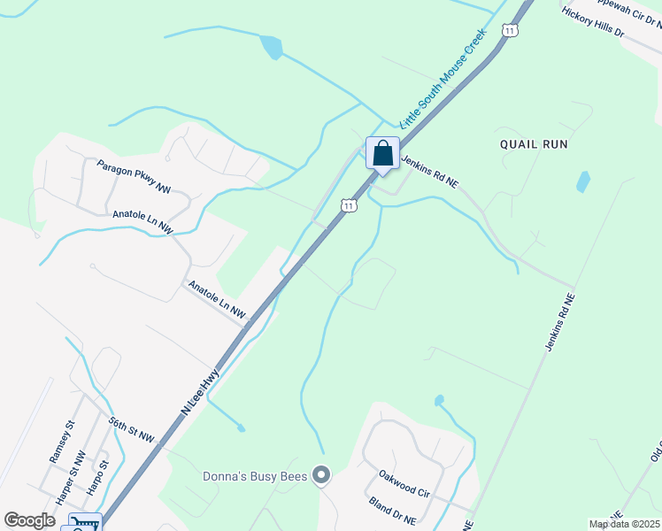 map of restaurants, bars, coffee shops, grocery stores, and more near 6210 N Lee Hwy in Cleveland