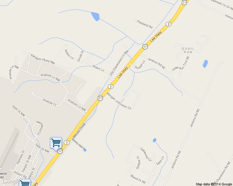 map of restaurants, bars, coffee shops, grocery stores, and more near 6210 N Lee Hwy in Cleveland