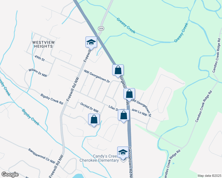 map of restaurants, bars, coffee shops, grocery stores, and more near 4925 Azalea Avenue Northwest in Cleveland