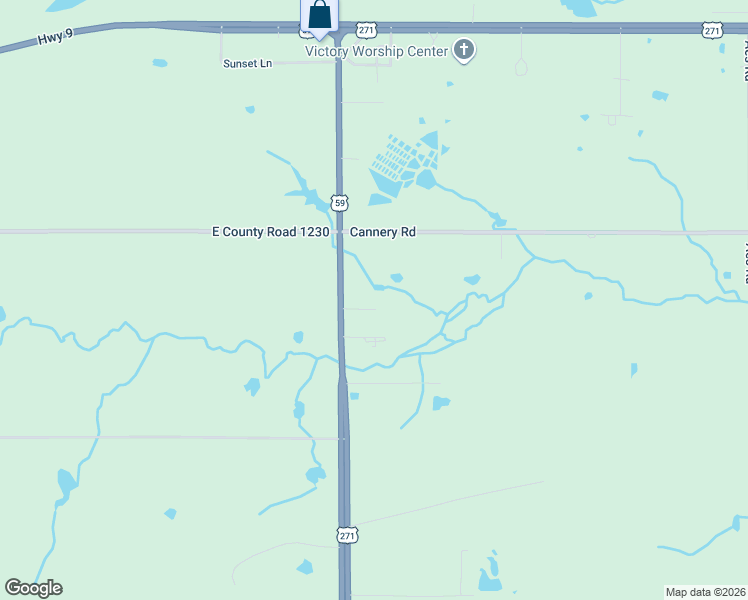 map of restaurants, bars, coffee shops, grocery stores, and more near 23920 202nd Street in Spiro