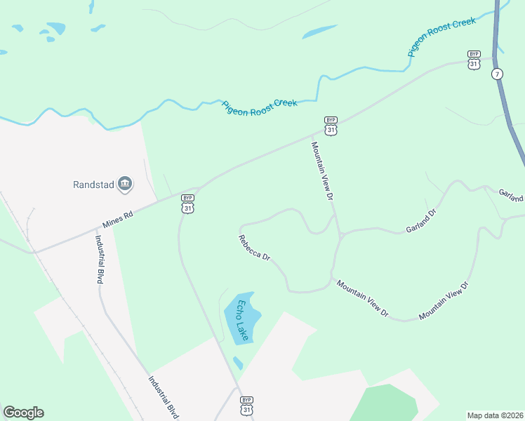 map of restaurants, bars, coffee shops, grocery stores, and more near 2090 Rebecca Drive in Pulaski