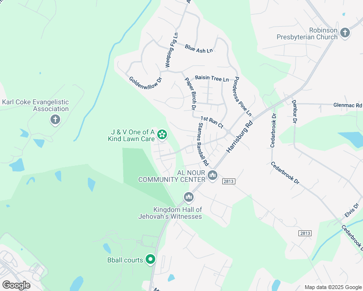 map of restaurants, bars, coffee shops, grocery stores, and more near 13619 Pinyon Pine Lane in Charlotte