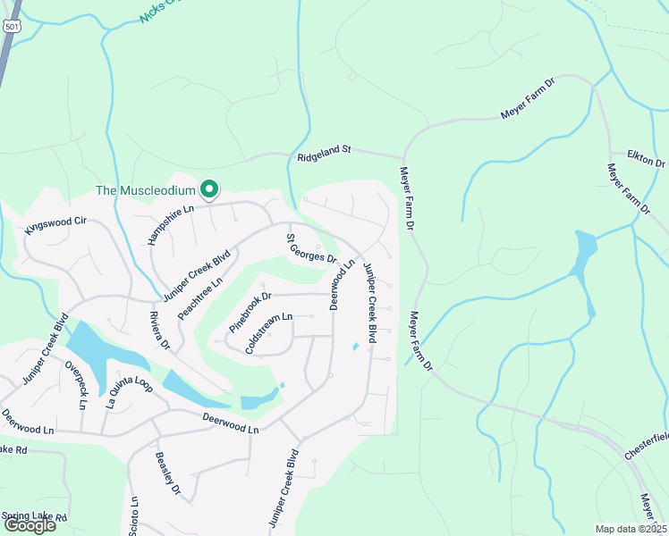 map of restaurants, bars, coffee shops, grocery stores, and more near 1 Saint Georges Drive in Pinehurst