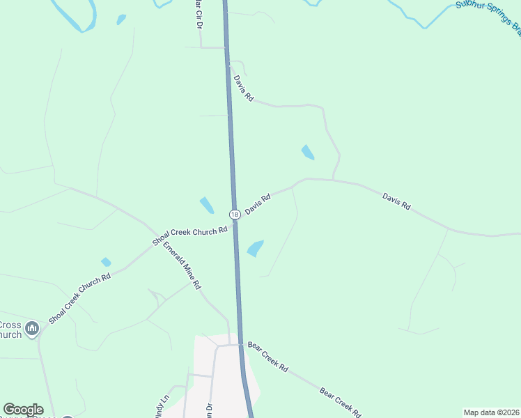 map of restaurants, bars, coffee shops, grocery stores, and more near 112 Davis Road in Shelby