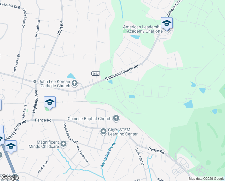 map of restaurants, bars, coffee shops, grocery stores, and more near in Charlotte