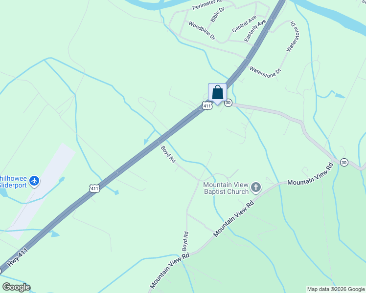 map of restaurants, bars, coffee shops, grocery stores, and more near 8612 U.S. 411 in Benton