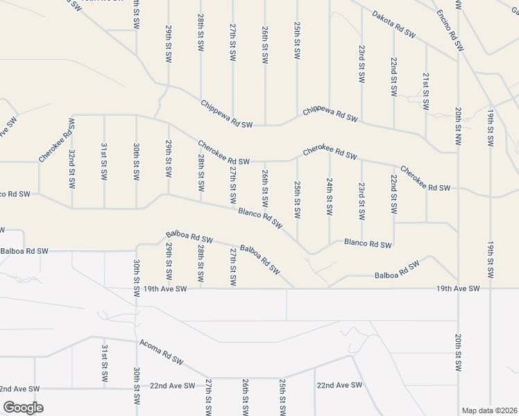 map of restaurants, bars, coffee shops, grocery stores, and more near 1717 26th Street Southwest in Rio Rancho
