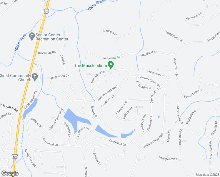 map of restaurants, bars, coffee shops, grocery stores, and more near 236 Juniper Creek Boulevard in Pinehurst