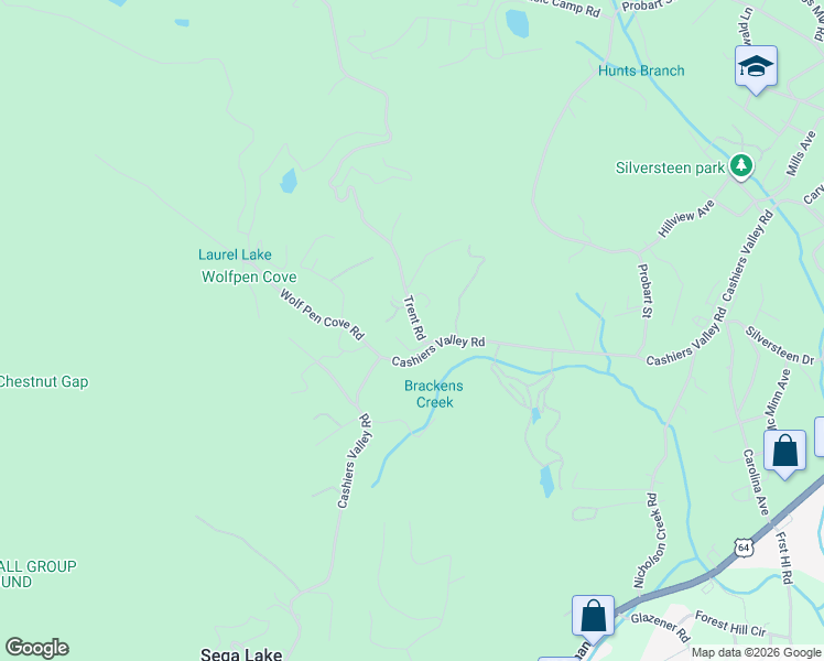 map of restaurants, bars, coffee shops, grocery stores, and more near 166 Sir Gregory Drive in Brevard