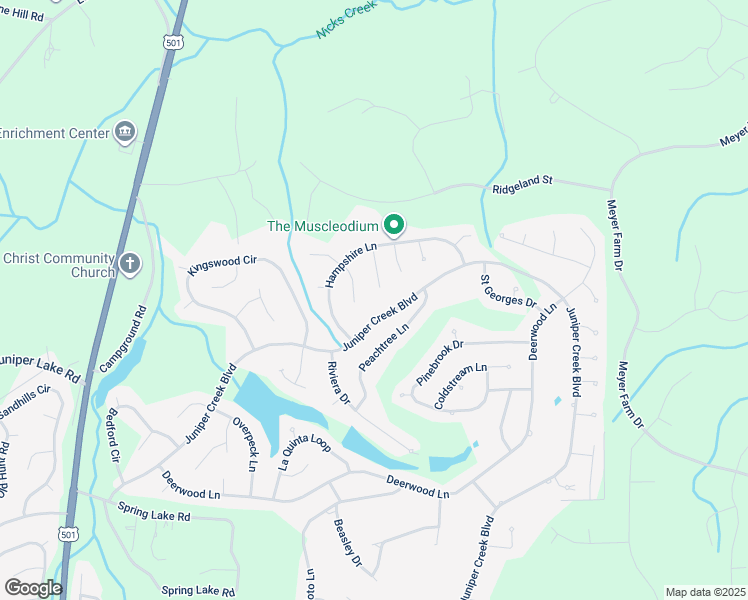 map of restaurants, bars, coffee shops, grocery stores, and more near 6 Carter Lane in Pinehurst