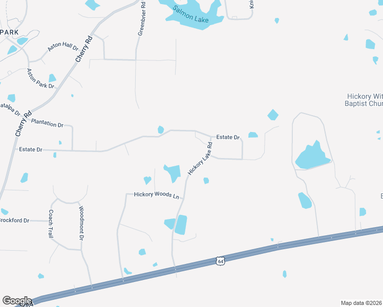 map of restaurants, bars, coffee shops, grocery stores, and more near 585 Hickory Lake Road in Hickory Withe