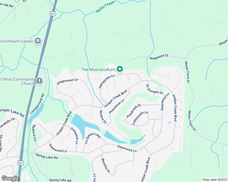 map of restaurants, bars, coffee shops, grocery stores, and more near 6 Carter Lane in Pinehurst