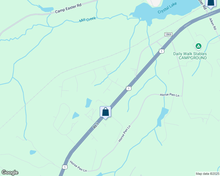 map of restaurants, bars, coffee shops, grocery stores, and more near 105 Cardinal Court in Vass