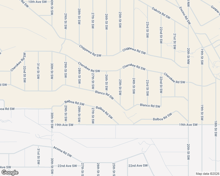 map of restaurants, bars, coffee shops, grocery stores, and more near 2521 Blanco Road Southwest in Rio Rancho