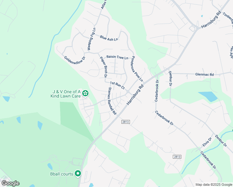 map of restaurants, bars, coffee shops, grocery stores, and more near Rory Glen Lane in Charlotte