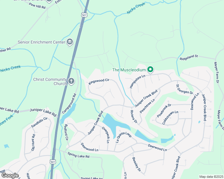 map of restaurants, bars, coffee shops, grocery stores, and more near 10 Bent Tree Court in Pinehurst