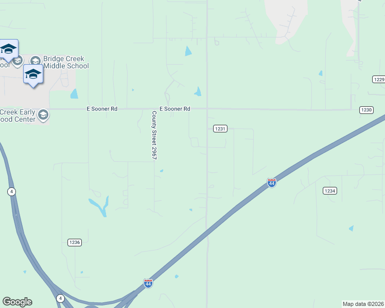 map of restaurants, bars, coffee shops, grocery stores, and more near 2294 County Road 1232 in Blanchard