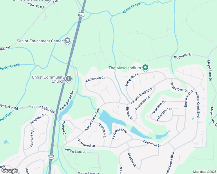map of restaurants, bars, coffee shops, grocery stores, and more near 10 Bent Tree Court in Pinehurst