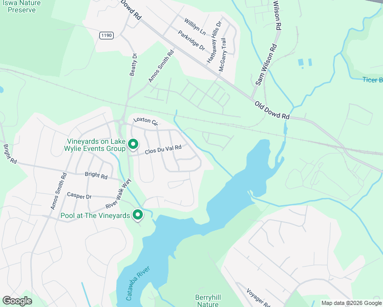 map of restaurants, bars, coffee shops, grocery stores, and more near 4406 Clos Du Val Road in Charlotte