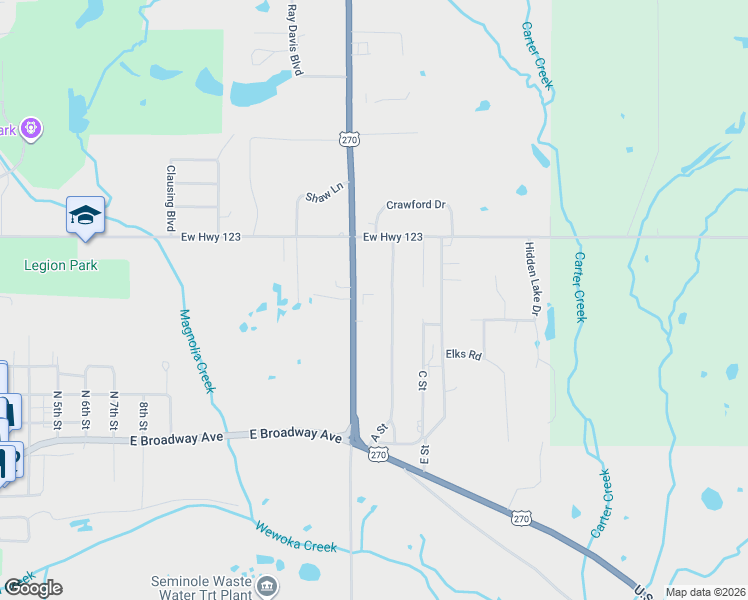 map of restaurants, bars, coffee shops, grocery stores, and more near 900 North Harvey Road in Seminole