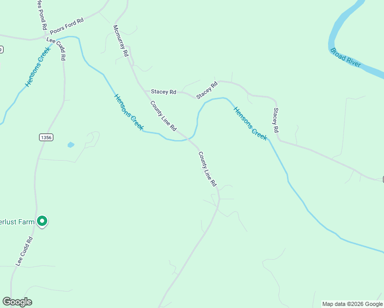 map of restaurants, bars, coffee shops, grocery stores, and more near 582 County Line Road in Rutherfordton