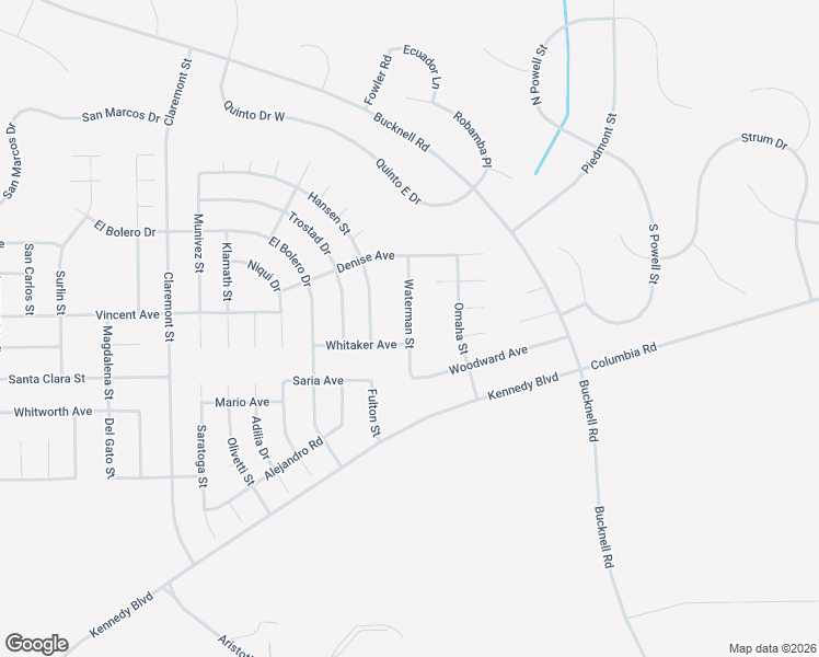 map of restaurants, bars, coffee shops, grocery stores, and more near Waterman Street in California City