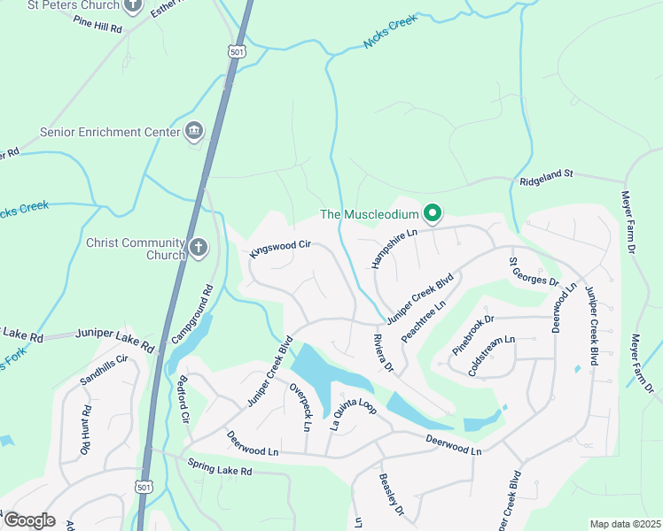map of restaurants, bars, coffee shops, grocery stores, and more near 240 Kingswood Circle in Pinehurst