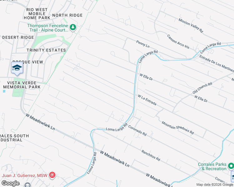 map of restaurants, bars, coffee shops, grocery stores, and more near 205 Reclining Acres Road in Corrales