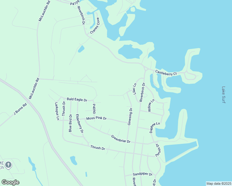 map of restaurants, bars, coffee shops, grocery stores, and more near 684 Wren Lane in Vass