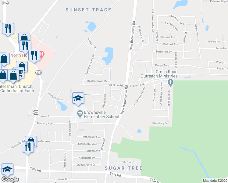 map of restaurants, bars, coffee shops, grocery stores, and more near 5437 Sungrove Circle North in Memphis