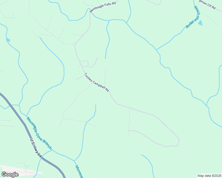 map of restaurants, bars, coffee shops, grocery stores, and more near 439 Tootley Campbell Road in Monteagle