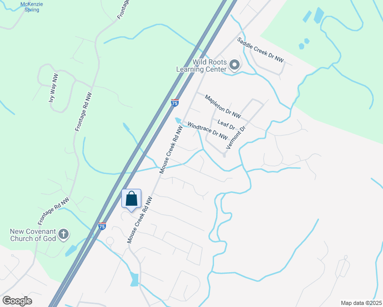 map of restaurants, bars, coffee shops, grocery stores, and more near 128 Carrie Drive Northwest in Cleveland
