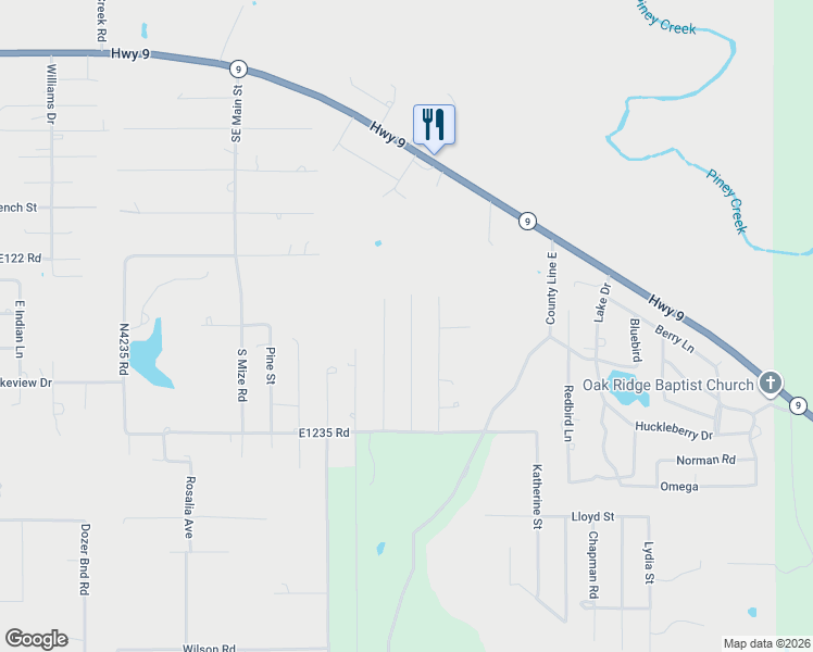 map of restaurants, bars, coffee shops, grocery stores, and more near 293 Betty Road in Eufaula