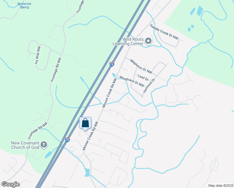 map of restaurants, bars, coffee shops, grocery stores, and more near 128 Carrie Drive Northwest in Cleveland