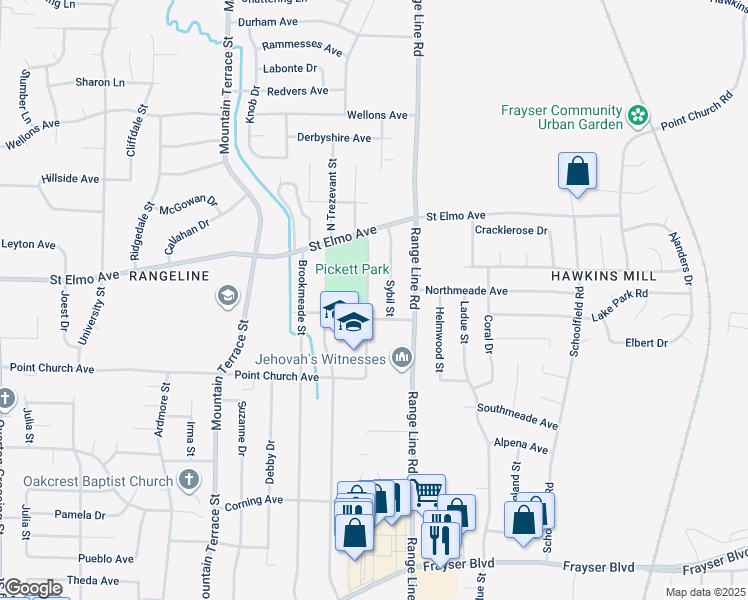 map of restaurants, bars, coffee shops, grocery stores, and more near 3844 Edenburg Drive in Memphis