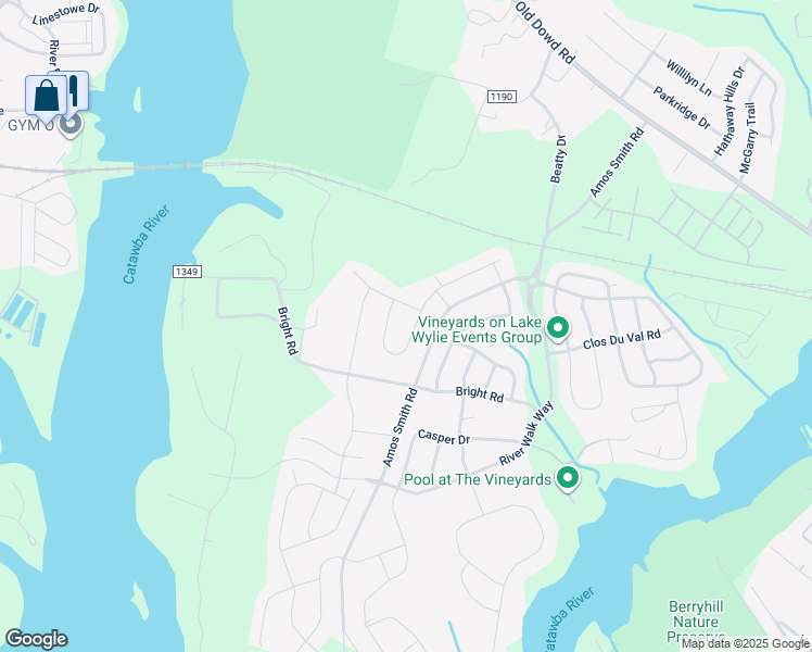 map of restaurants, bars, coffee shops, grocery stores, and more near 5815 Lavaux Court in Charlotte