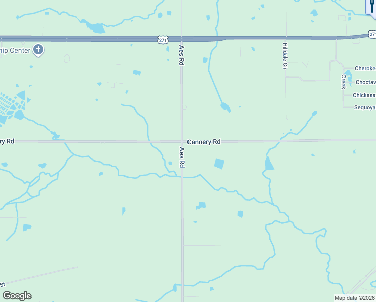 map of restaurants, bars, coffee shops, grocery stores, and more near 19936 Aes Road in Spiro