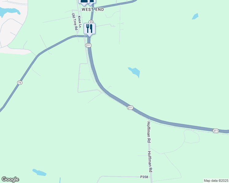 map of restaurants, bars, coffee shops, grocery stores, and more near North Carolina 211 in Seven Lakes