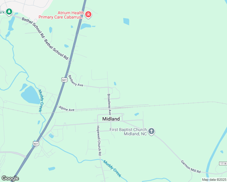 map of restaurants, bars, coffee shops, grocery stores, and more near 13575 Broadway Avenue in Midland