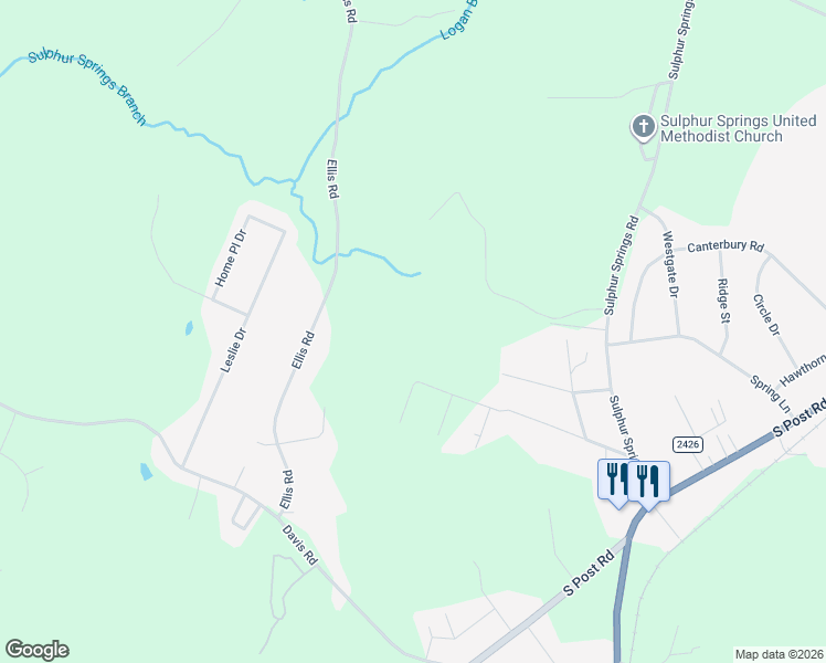 map of restaurants, bars, coffee shops, grocery stores, and more near 100 7 Hawks Trail in Shelby
