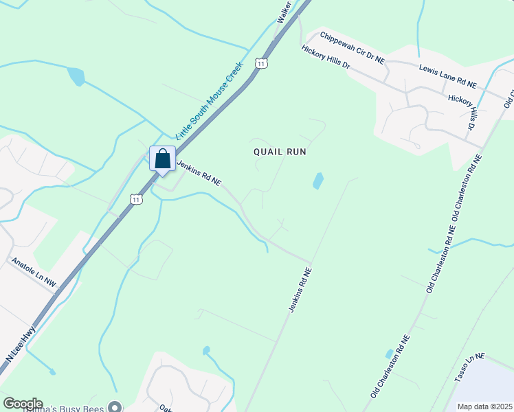 map of restaurants, bars, coffee shops, grocery stores, and more near 126 Quail Run Trce Northeast in Cleveland