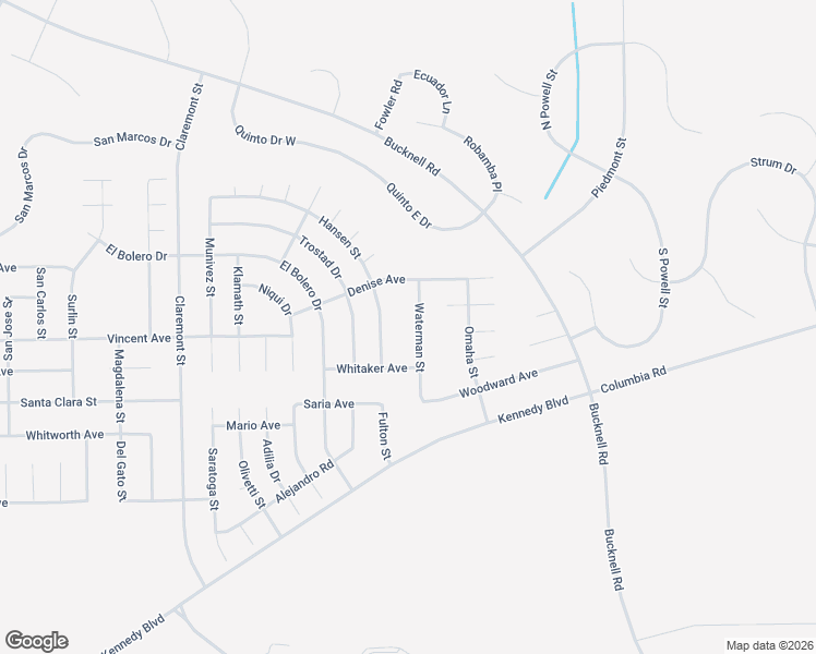map of restaurants, bars, coffee shops, grocery stores, and more near Waterman Street in California City