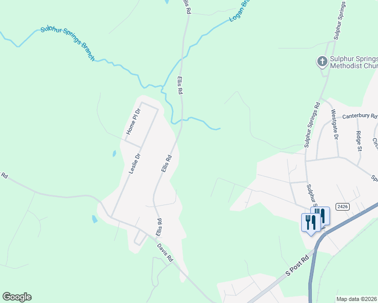 map of restaurants, bars, coffee shops, grocery stores, and more near 2247 Ellis Road in Shelby